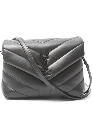 Saint Laurent Pre-owned, Dame, Sort, ONE SIZE, Uld, Pre-owned Laeder skuldertasker