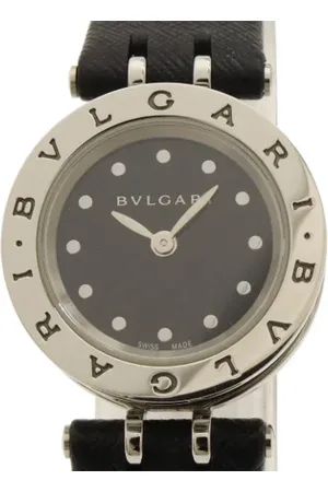 Bvlgari Pre-owned, Dame, Sort, ONE SIZE, Tyl, Pre-owned Rustfrit stal watches