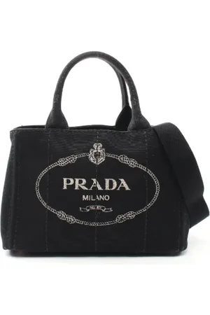 Prada Pre-owned, Dame, Sort, ONE SIZE, Uld, Pre-owned Canvas prada-tasker