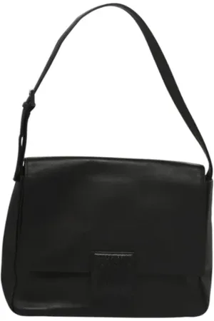 Givenchy Pre-owned, Dame, Sort, ONE SIZE, Uld, Pre-owned Laeder hndtasker