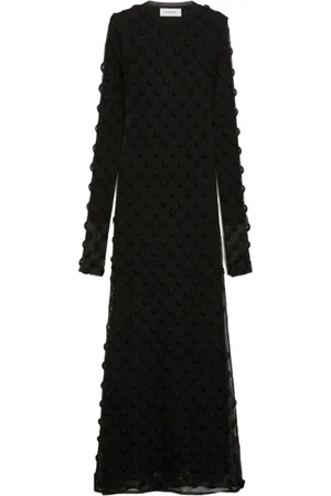 Sportmax Kjole, Dame, Sort, S, Polyester, Sort Bobleeffekt Kjole
