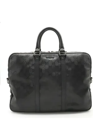 Gucci Pre-owned, Herre, Sort, ONE SIZE, Læder, Pre-owned Laeder dokumentmapper