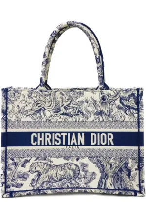 Dior Pre-owned, Dame, Blå, ONE SIZE, Bomuld, Pre-owned Bomuld totes