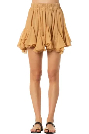 ACTUALEE Nederdel, Dame, , M, Polyester, Mini Nederdel med Elastik Talje