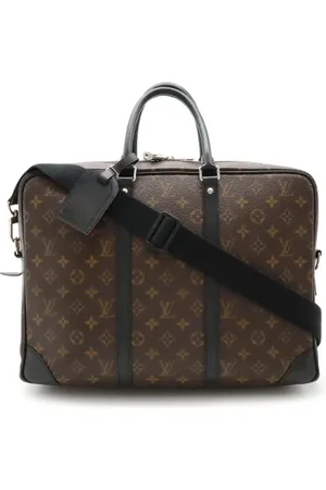 LOUIS VUITTON Pre-owned, Herre, Brun, ONE SIZE, Uld, Pre-owned canvas tasker