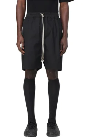 Rick Owens Shorts, Herre, Sort, L, Bomuld, Sort Snørebåndsshorts Afslappet Pasform