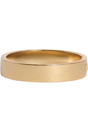 Fabiana Filippi Tilbehør, Dame, Gul, ONE SIZE, Uld, Elegant Guld Metal Armring Smykker