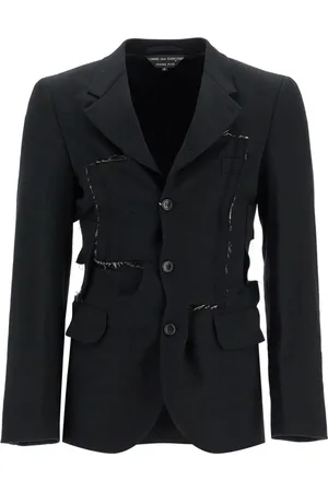 Comme des Garçons Jakke, Herre, Sort, M, Uld, Stilfuld Jakke til Mænd og Kvinder