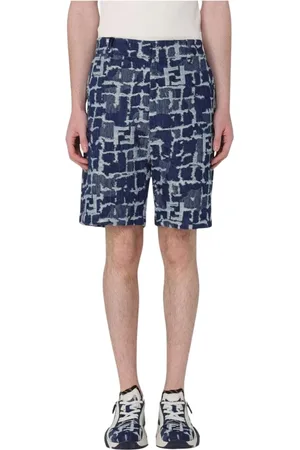 Fendi Shorts, Herre, Blå, W31, Denim, Blå Denim Shorts til Mænd