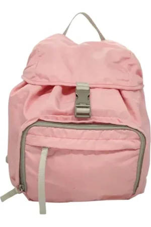 Prada Pre-owned, Dame, Lyserød, ONE SIZE, Nylon, Pre-owned nylon rygsaekke