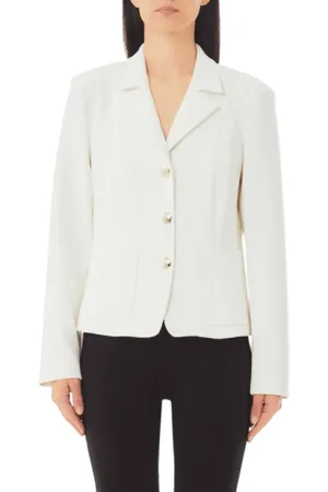 Liu Jo Jakke, Dame, Hvid, S, Polyester, Hvid jakke med polyester og viskose