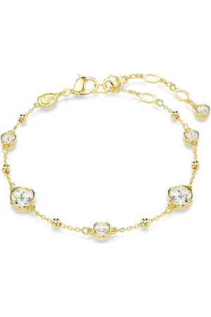Swarovski Tilbehør, Dame, Gul, ONE SIZE, Damearmbånd Rundskåret Hvid Imber 5680094