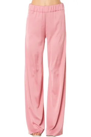 D.EXTERIOR Bukser, Dame, Lyserød, M, Polyester, Flowy Wide Leg Bukser - Peony