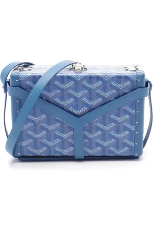 GOYARD Pre-owned, Dame, Blå, ONE SIZE, Uld, Pre-owned Canvas crossbody-tasker