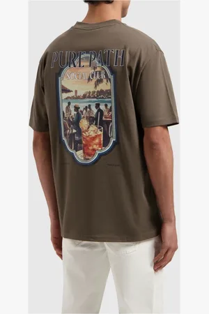 Pure Path Top, Herre, Brun, M, Bomuld, Brun Social Club T-Shirt Mænd