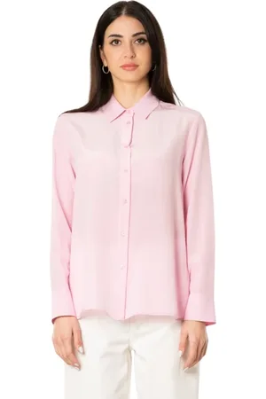 Max Mara Bluser & Skjorter, Dame, Lyserød, S, Silkeskjorte i Rosefarve