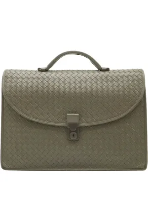 Bottega Veneta Pre-owned, Herre, Grå, ONE SIZE, Læder, Pre-owned Laeder dokumentmapper