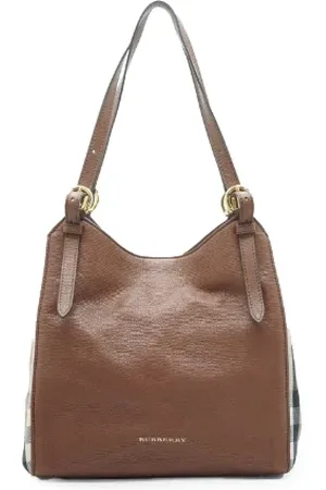 Burberry Pre-owned, Dame, Brun, ONE SIZE, Uld, Pre-owned Laeder hndtasker