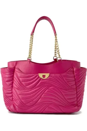 Salvatore Ferragamo Pre-owned, Dame, Lyserød, ONE SIZE, Uld, Pre-owned Laeder skuldertasker