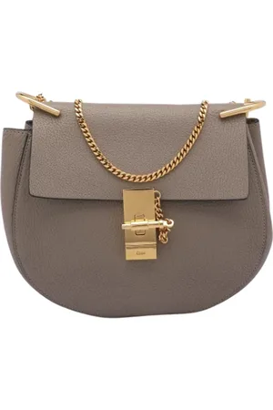 Chloé Pre-owned, Dame, Grå, ONE SIZE, Uld, Pre-owned Laeder skuldertasker