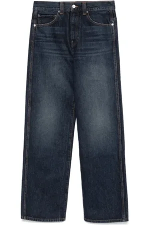 Khaite Jeans, Dame, Blå, W27, Bomuld, Indigo Blå Jeans med Frontknap