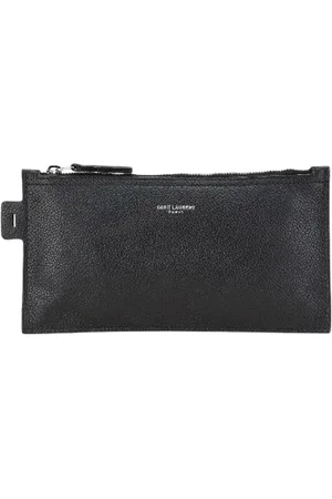 Saint Laurent Pre-owned, Dame, Sort, ONE SIZE, Tyl, Pre-owned Laeder pouches