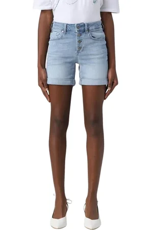 Liu Jo Shorts, Dame, Blå, W26, Denim, Klassiske Denim Knappelynlås Shorts