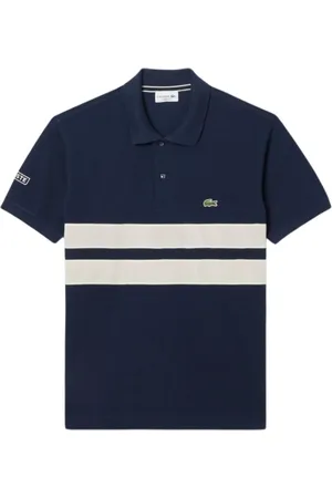 Lacoste Top, Herre, Blå, XL, Bomuld, Klassisk L.12.12. Polo Lavet i Frankrig