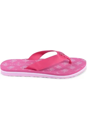 Tommy Hilfiger Sko, Dame, Lyserød, 40 EU, Uld, Sommer Strand Flip Flops