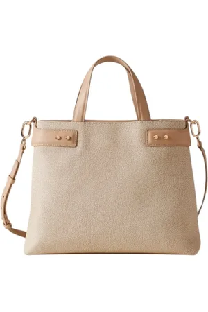 Borbonese Taske, Dame, , ONE SIZE, Uld, Mellemstørrelse Armor Shopping Taske i Sand
