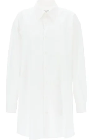 Maison Margiela Kjole, Dame, Hvid, 2XS, Elegant Sort Kjole til Kvinder
