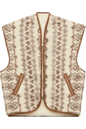 Isabel Marant Jakke, Dame, , S, Uld, Ærmeløs Falsk Shearling Gilet