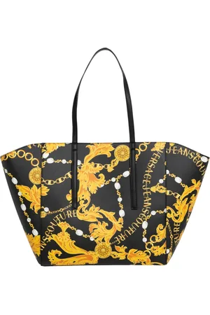 VERSACE Taske, Dame, Flerfarvet, ONE SIZE, Uld, Abstrakt Multifarvet Chain Couture Tote Taske