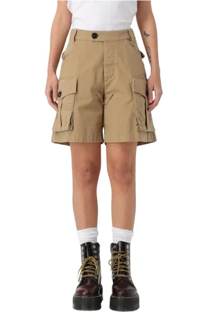 Dsquared2 Shorts, Dame, , XS, Uld, Cargo Shorts med Flere Lommer