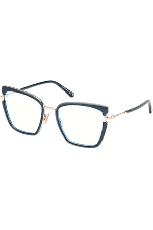 Tom Ford Tilbehør, unisex, Blå, ONE SIZE, Elegant Firkantet Blå Briller