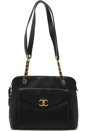 CHANEL Pre-owned, Dame, Sort, ONE SIZE, Uld, Pre-owned Laeder skuldertasker