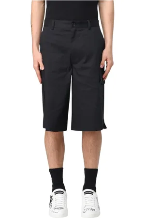 Dolce & Gabbana Shorts, Herre, Sort, XS, Bomuld, Sorte Cargo Shorts med Lommer