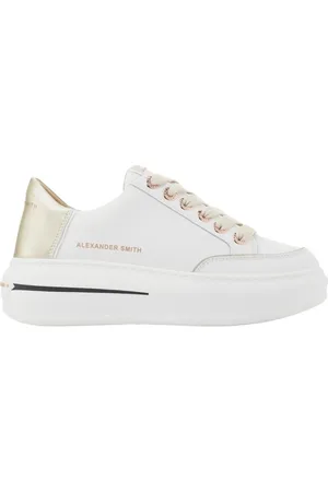Alexander Smith Sko, Dame, Flerfarvet, 37 EU, Uld, Hvide Guld Lancaster Gate Sneakers