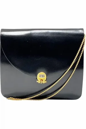 Dior Pre-owned, Dame, Sort, ONE SIZE, Uld, Pre-owned Laeder dior-tasker