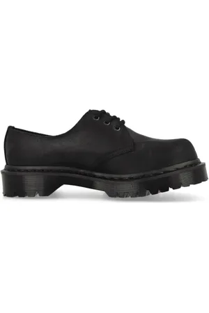 Dr. Martens Sko, Herre, Sort, 44 EU, Læder, Sort Læder Derby Snøresko