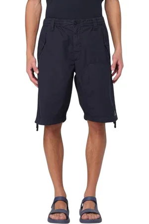 C.P. Company Shorts, Herre, Blå, M, Uld, Hvide skræddersyede snørebåndsshorts