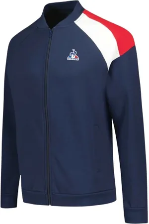 Le Coq Sportif Sweathshirts & Hoodies, Herre, Flerfarvet, M, Uld, Herre Full Zip Jakke