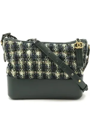 CHANEL Pre-owned, Dame, Grøn, ONE SIZE, Uld, Pre-owned Laeder skuldertasker