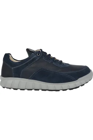Ganter Sko, Herre, Blå, 46 EU, Læder, Blå Wide Fit Sneaker - Aftagelig Indersål