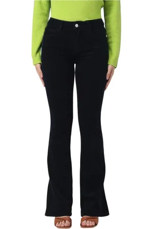 Frame Jeans, Dame, Blå, W30, Bomuld, Klassisk Blå Flare Corduroy Jeans
