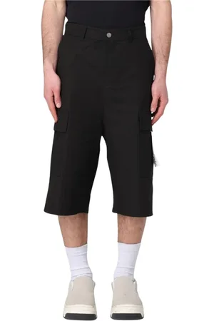 DISCLAIMER Shorts, Herre, Sort, M, Uld, Stilfulde Cargo Shorts Med Flere Lommer