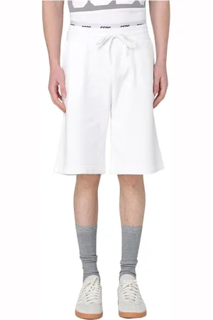 GCDS Shorts, Herre, Hvid, S, Uld, Sort Casual Shorts Behagelig Stilfuld