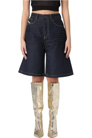 Diesel Shorts, Dame, Blå, W26, Denim, Blå Denim Bermuda Shorts Kvinder