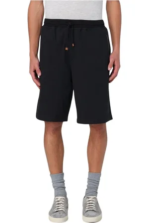 Brunello Cucinelli Shorts, Herre, Sort, S, Bomuld, Afslappede Behagelige Grå Sweatshorts