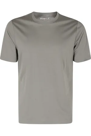 PEOPLE OF SHIBUYA Top, Herre, Grøn, 2XL, Bomuld, Grøn T-shirt med rund hals